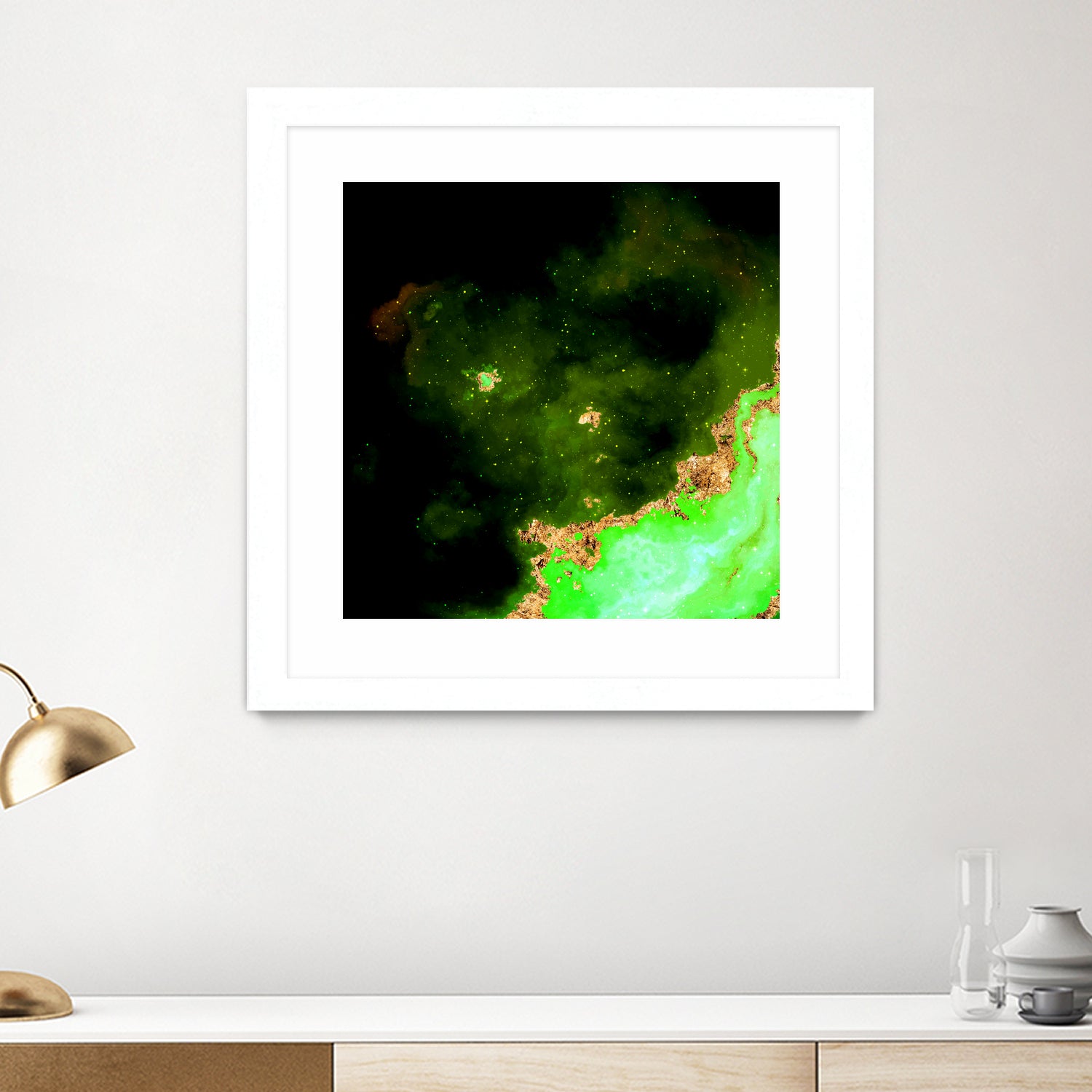 100 Nebulas in Space 028 by Raul Andre Petrasanta on GIANT ART - green digital painting