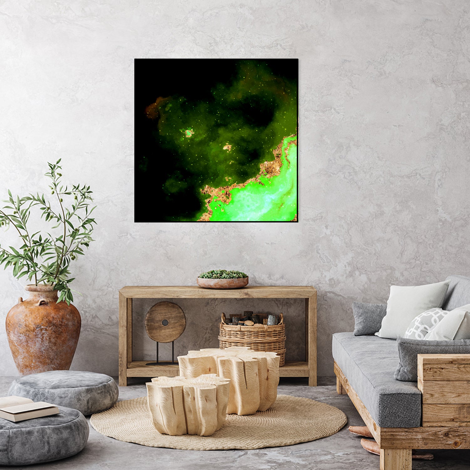 100 Nebulas in Space 028 by Raul Andre Petrasanta on GIANT ART - green digital painting