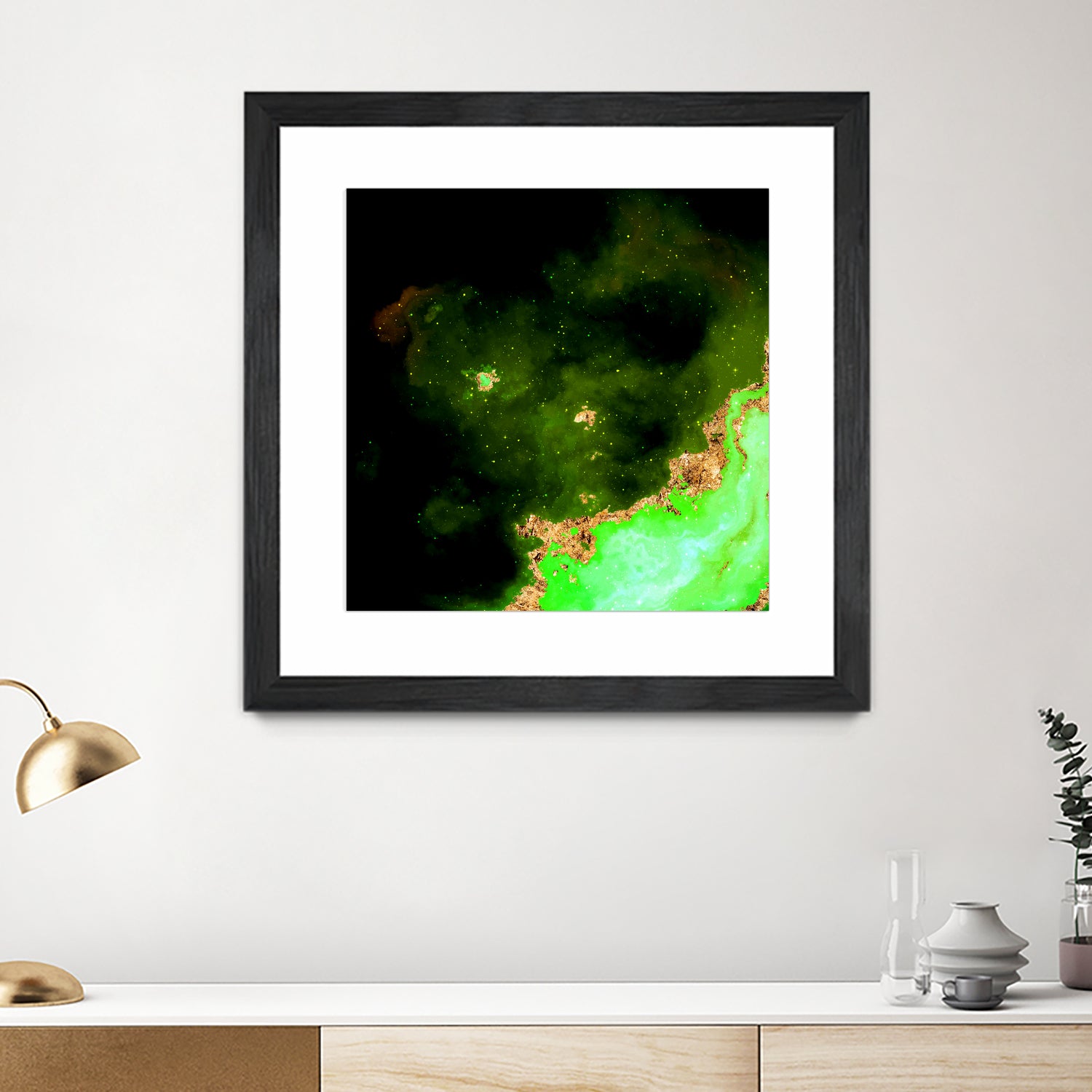 100 Nebulas in Space 028 by Raul Andre Petrasanta on GIANT ART - green digital painting