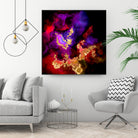 100 Nebulas in Space 058 by Raul Andre Petrasanta on GIANT ART - red digital painting