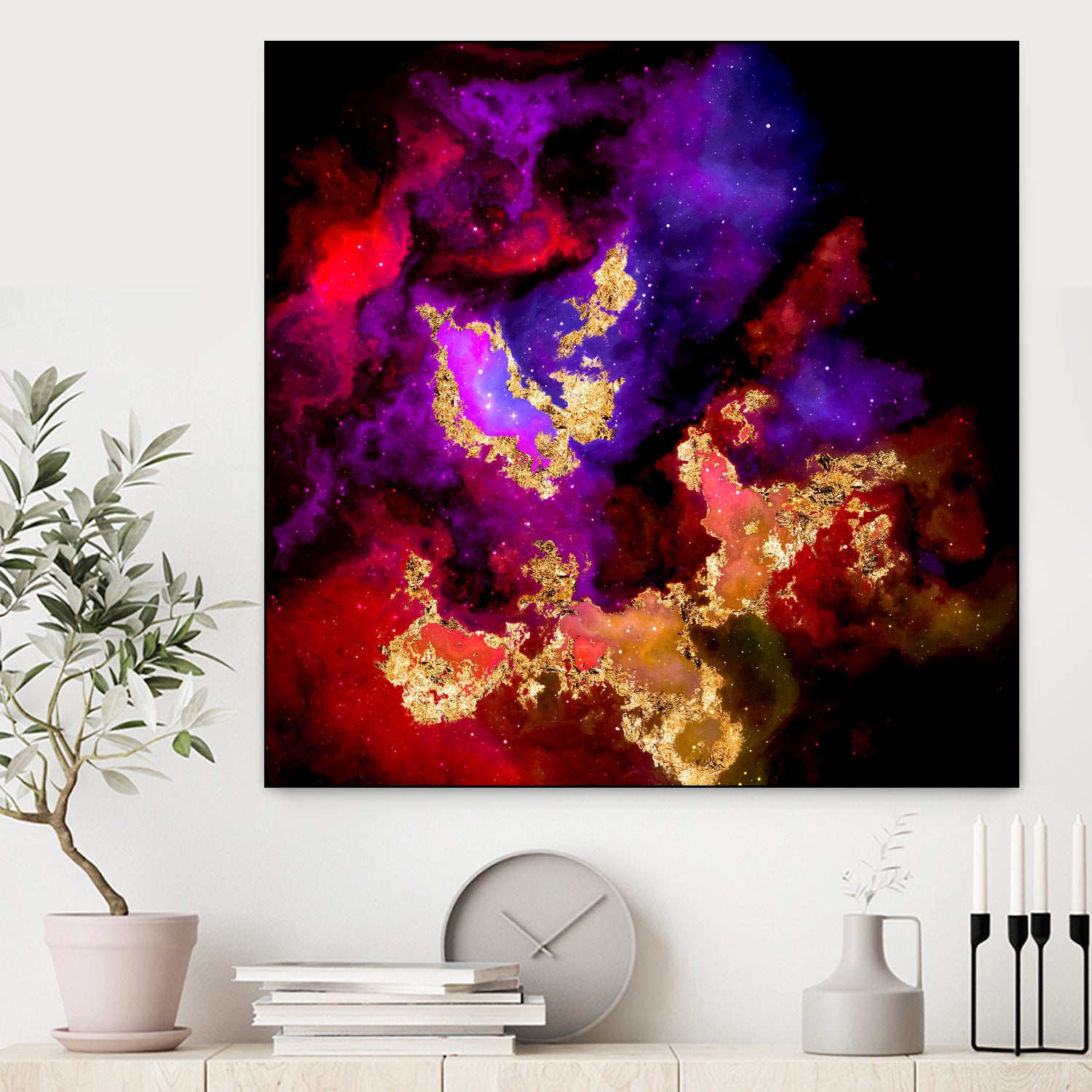 100 Nebulas in Space 058 by Raul Andre Petrasanta on GIANT ART - red digital painting