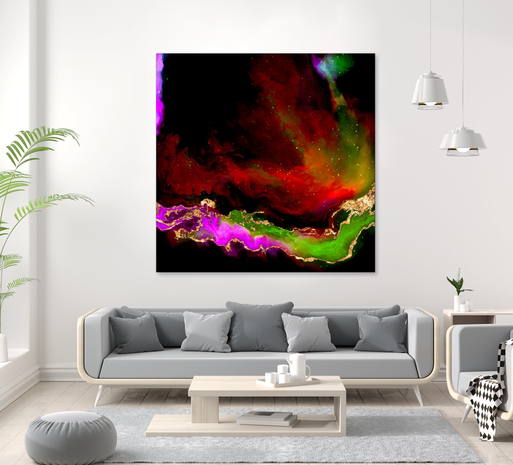 100 Nebulas in Space 120 by Raul Andre Petrasanta on GIANT ART - red digital painting