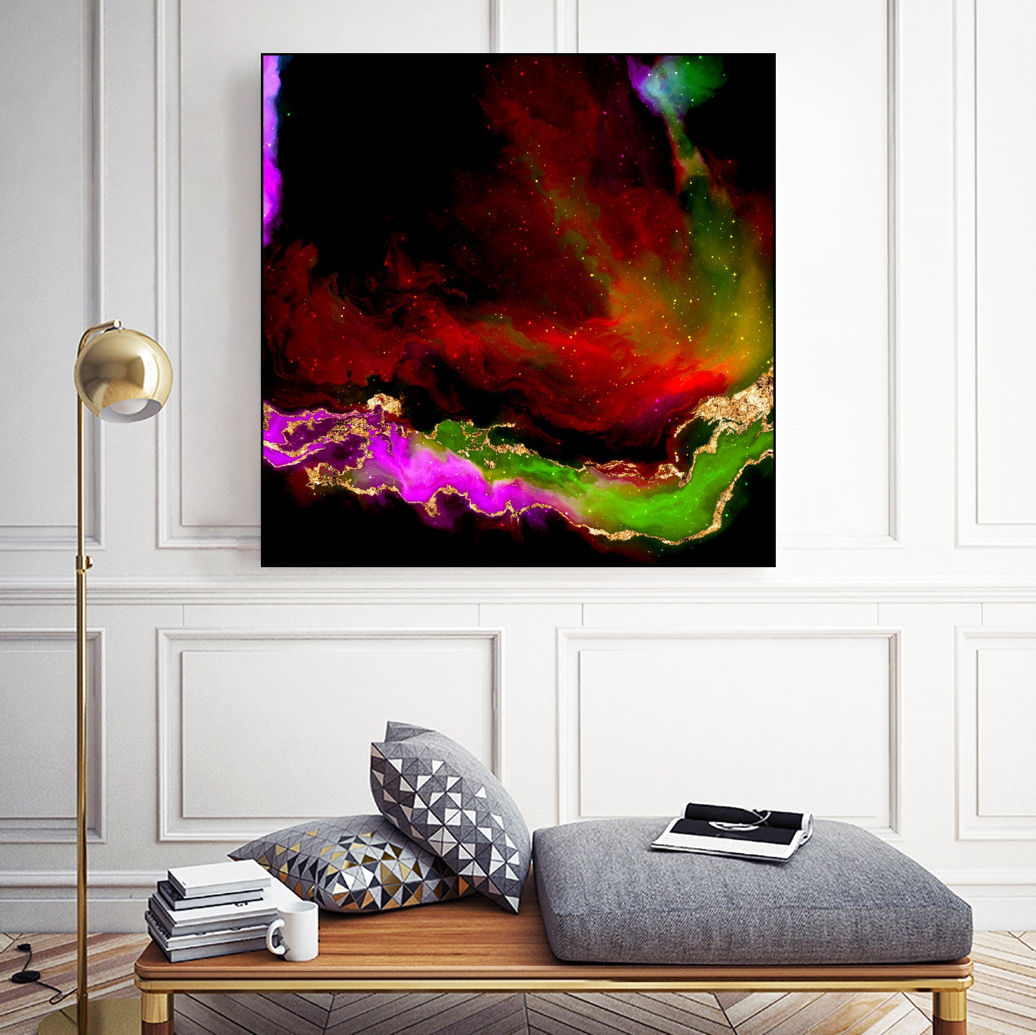 100 Nebulas in Space 120 by Raul Andre Petrasanta on GIANT ART - red digital painting