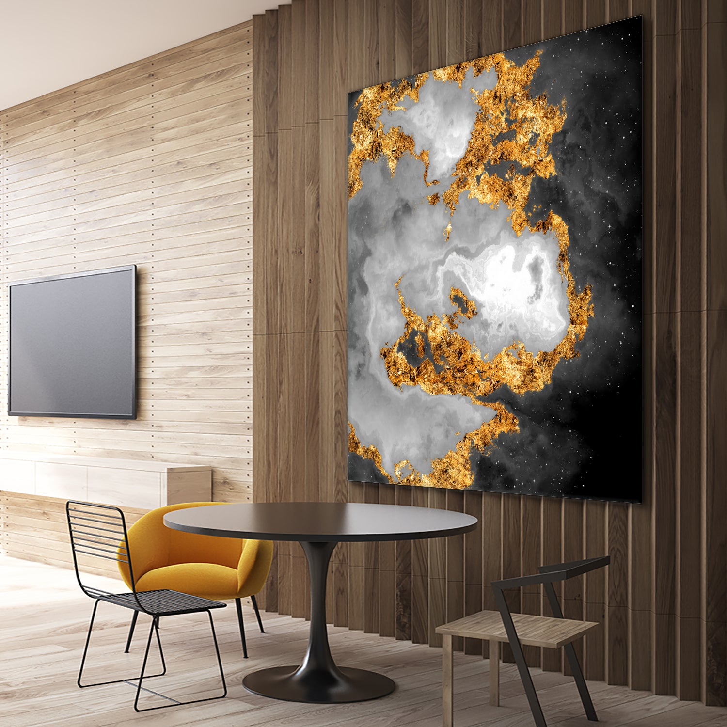 100 Nebulas in Space Black and White 010 by Raul Andre Petrasanta on GIANT ART - black digital painting