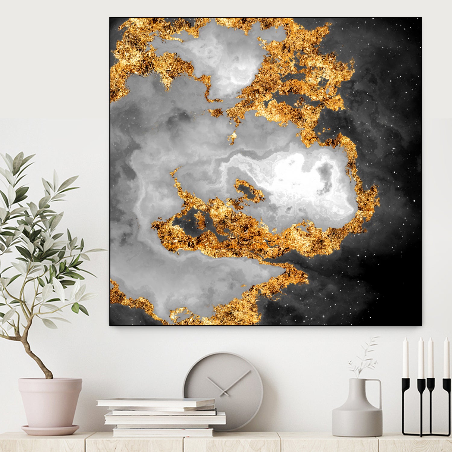 100 Nebulas in Space Black and White 010 by Raul Andre Petrasanta on GIANT ART - black digital painting