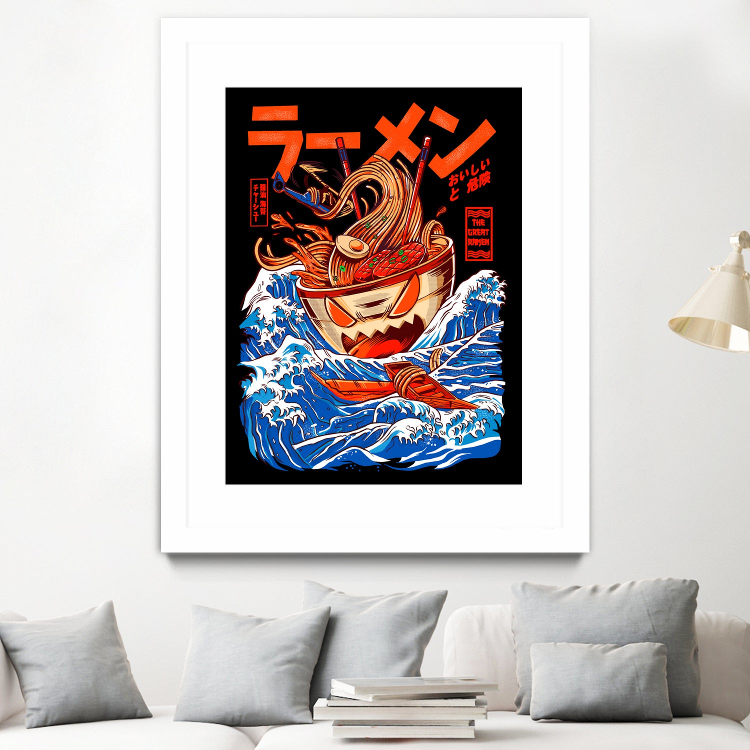 THE GREAT RAMEN OFF KANAGA by Sean R Porter on GIANT ART - white digital drawing