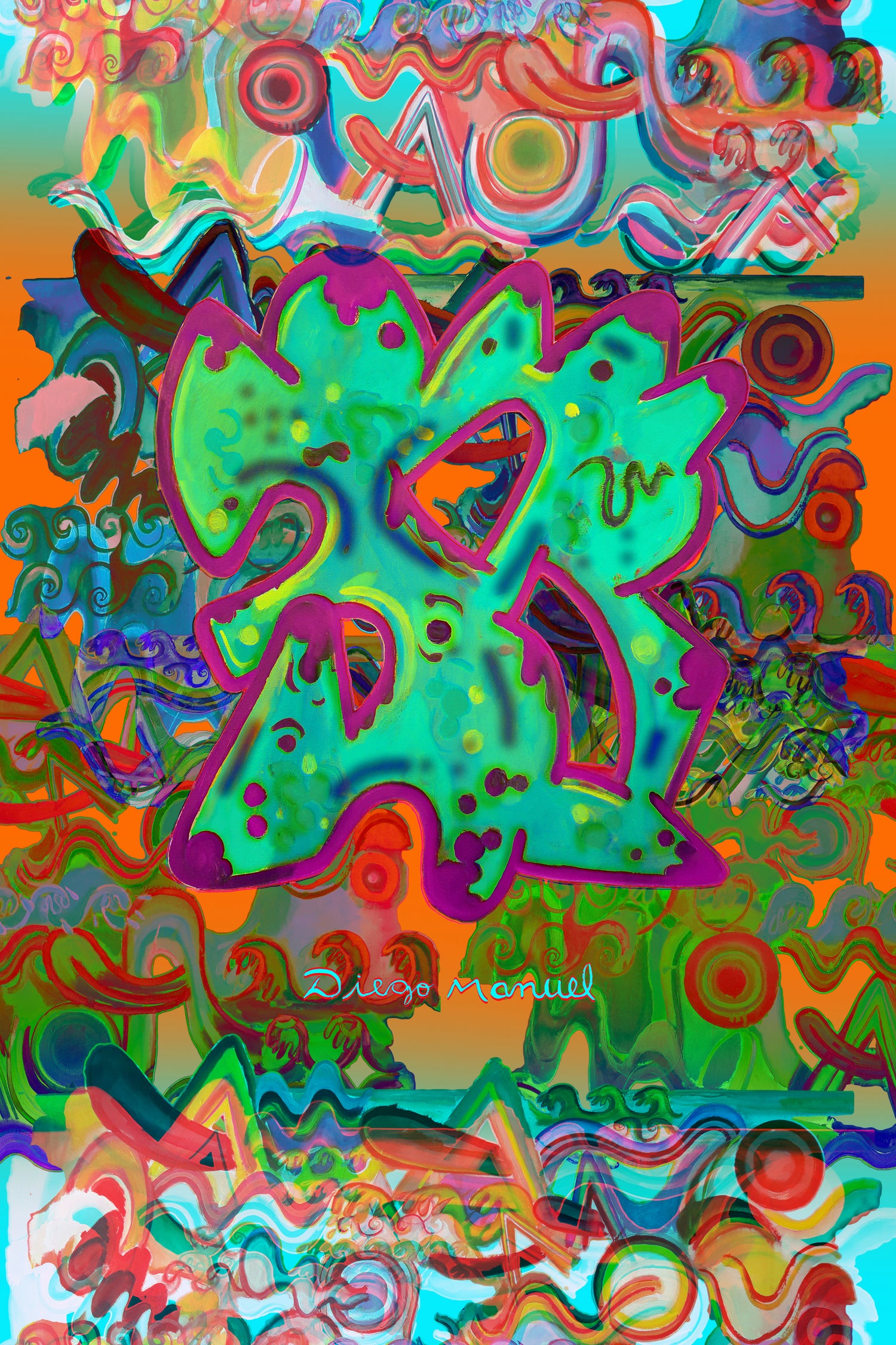 comp-verano-4-2020-and-37-3 by Diego Manuel Rodriguez on GIANT ART - green mixed media