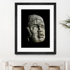 Mexican Pre Hispanic Head Sculpture Poster by Daniel Ferreira-Leites on GIANT ART - black photo illustration