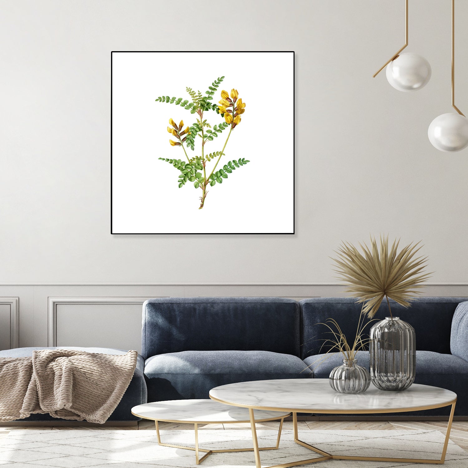 Vintage Calophaca Wolgarica Botanical Illustration by Raul Andre Petrasanta on GIANT ART - yellow mixed media