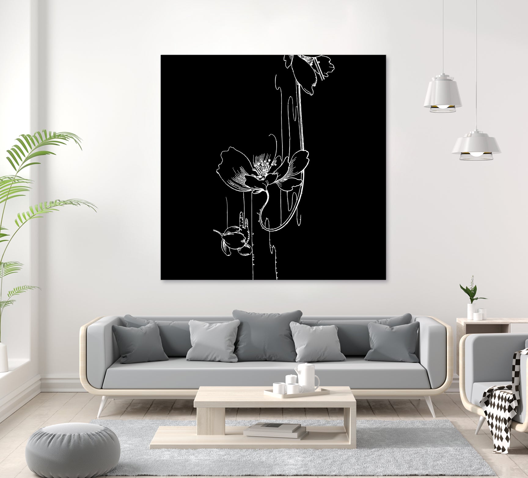 Garden Black by Aimer Heinz on GIANT ART - black vector illustration