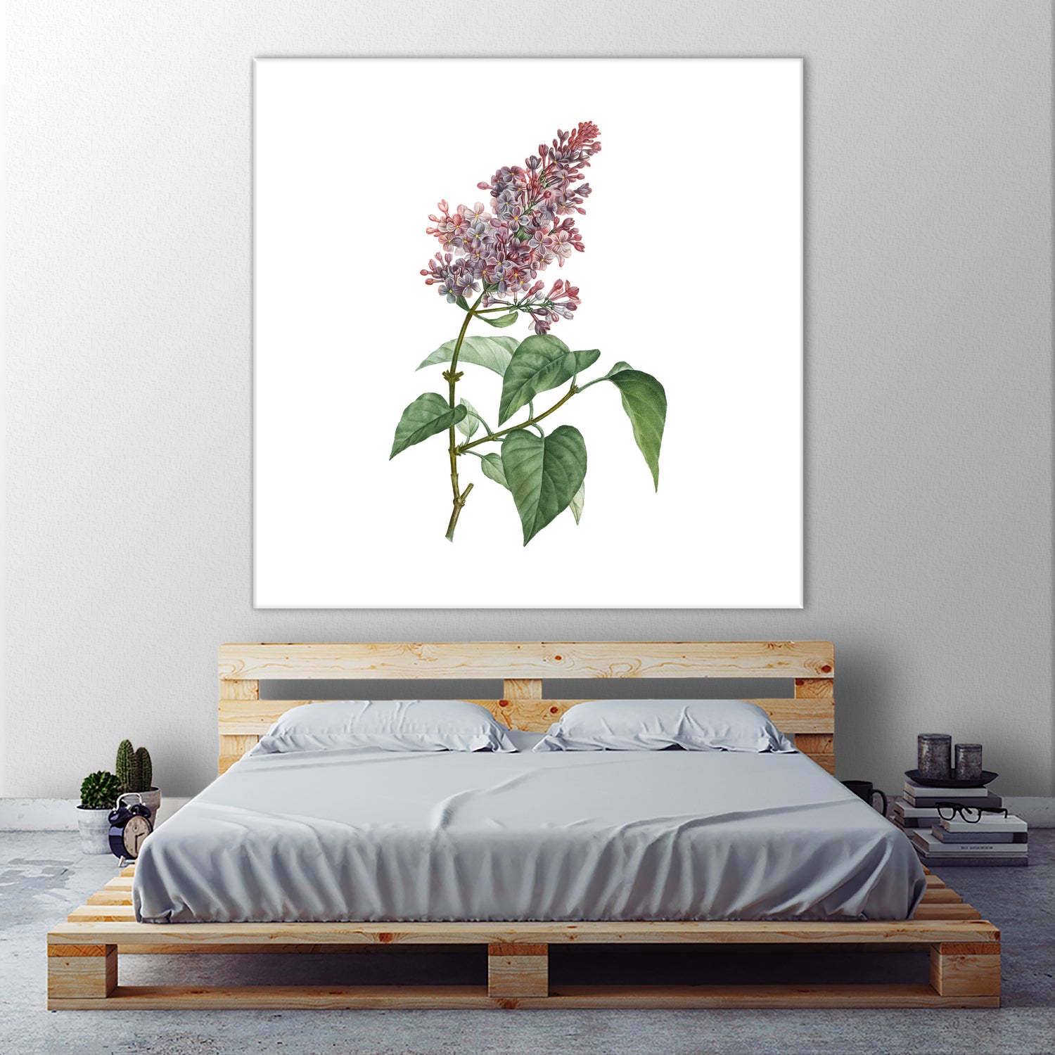 Vintage Common Pink Lilac Plant Botanical Illustratio by Raul Andre Petrasanta on GIANT ART - pink mixed media