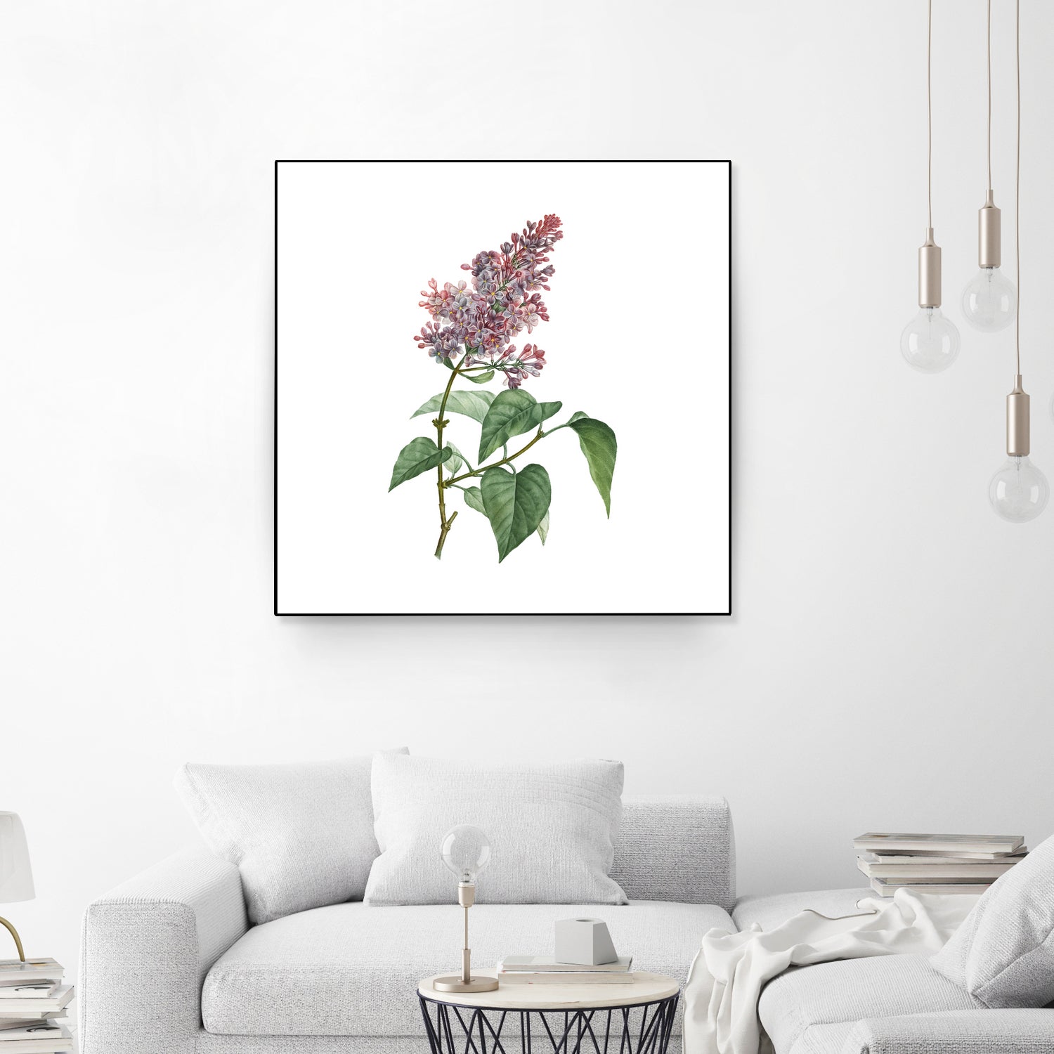 Vintage Common Pink Lilac Plant Botanical Illustratio by Raul Andre Petrasanta on GIANT ART - pink mixed media