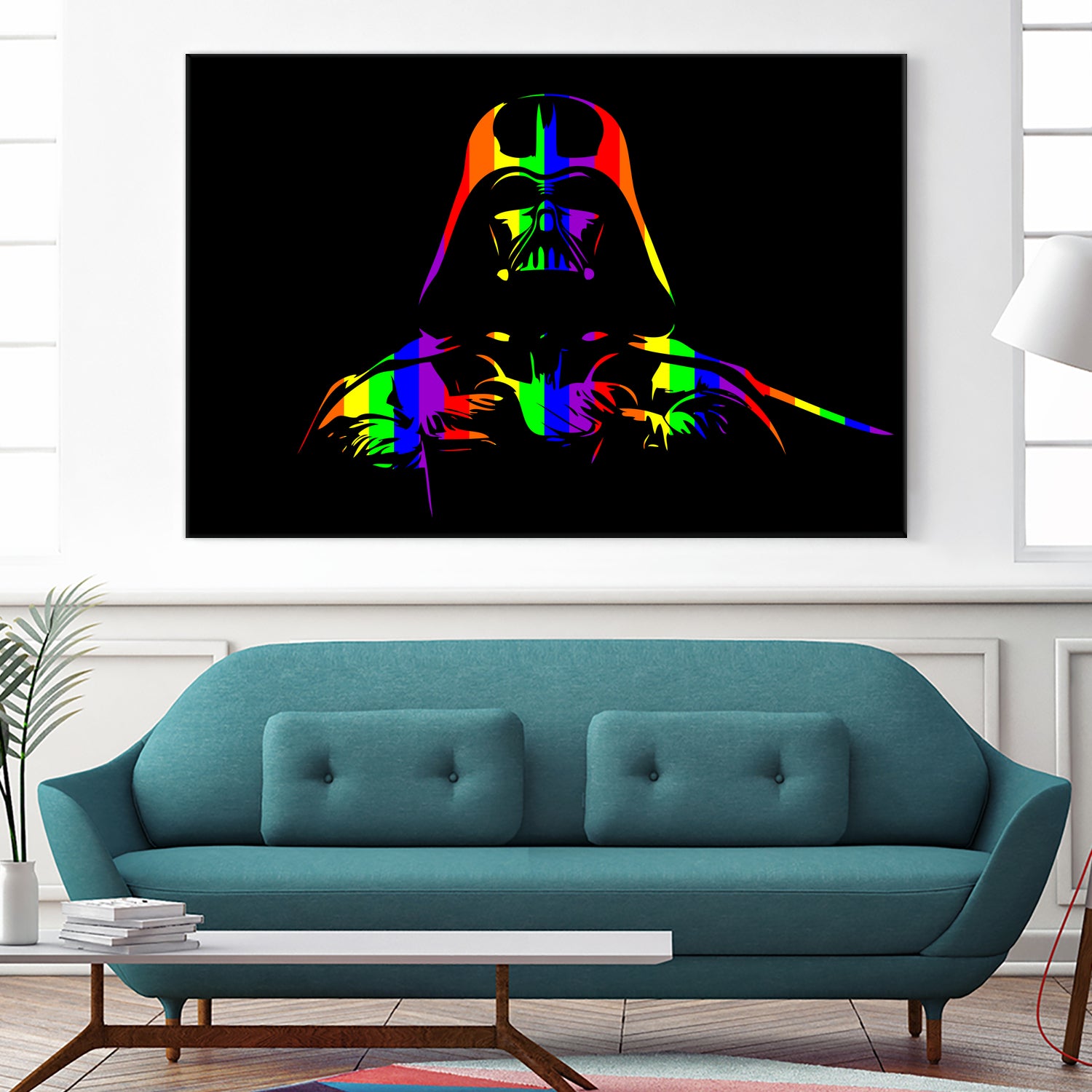 Gay Pride Darth Vader | Pop Art by William Cuccio on GIANT ART - black digital painting