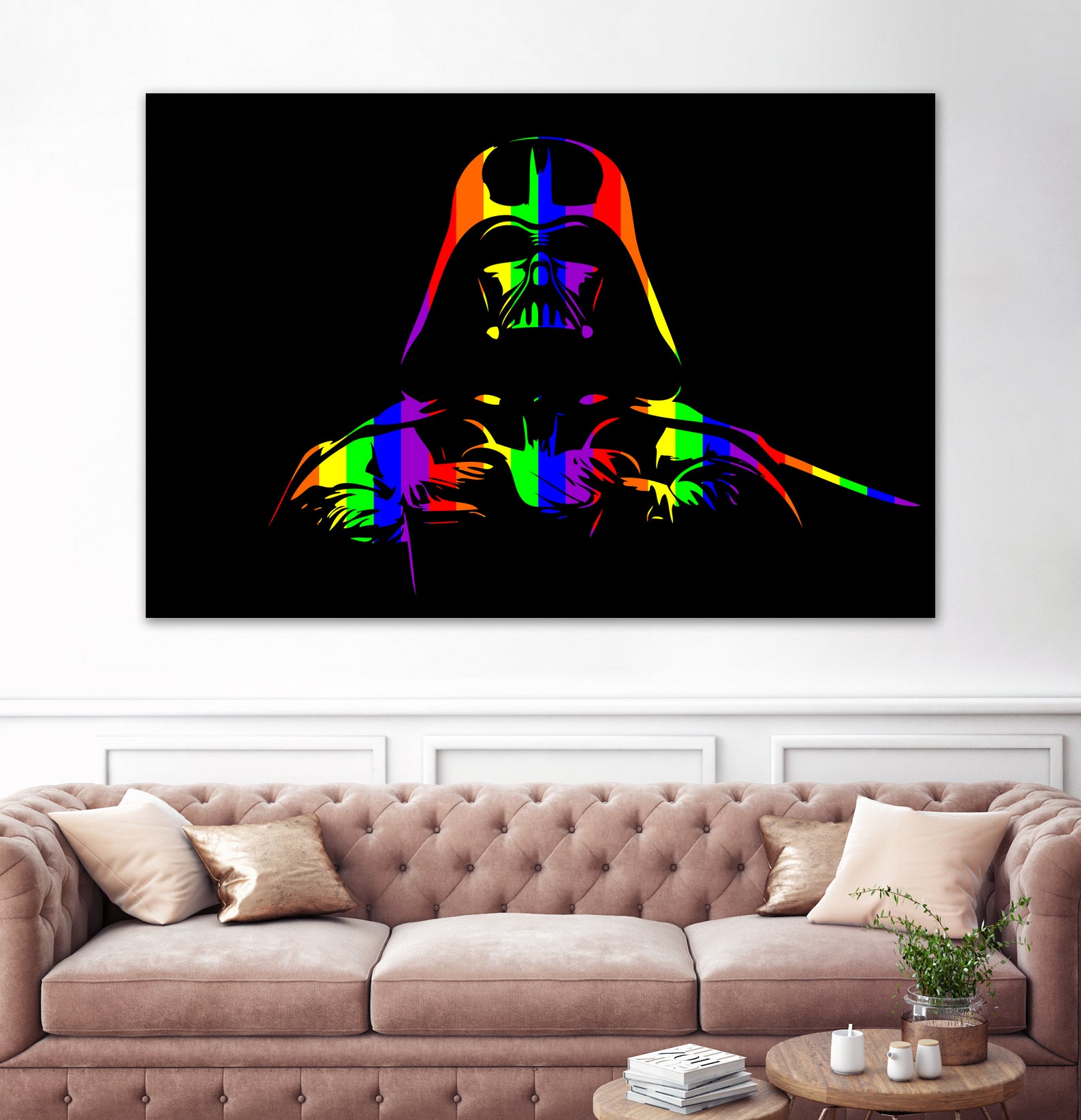 Gay Pride Darth Vader | Pop Art by William Cuccio on GIANT ART - black digital painting