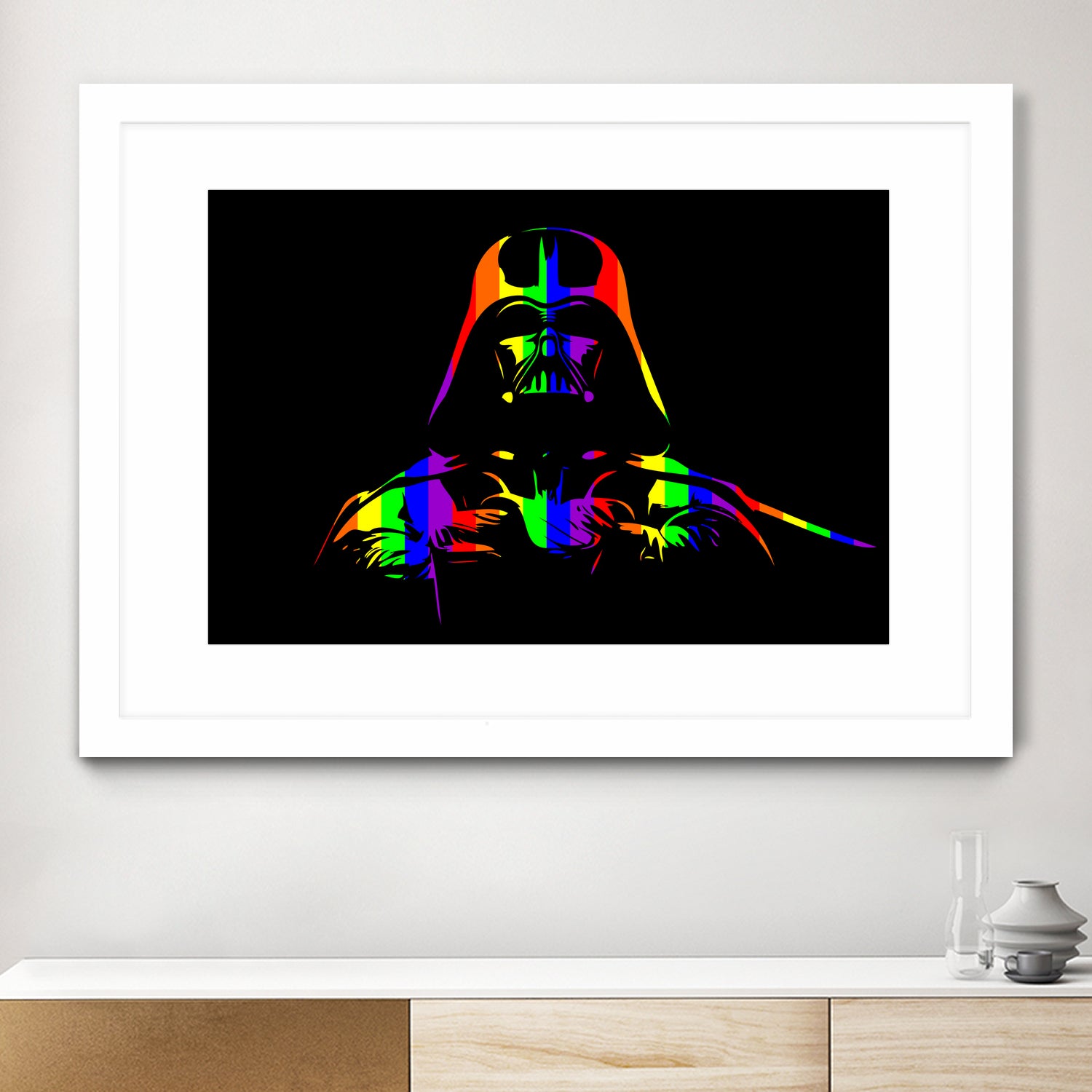 Gay Pride Darth Vader | Pop Art by William Cuccio on GIANT ART - black digital painting