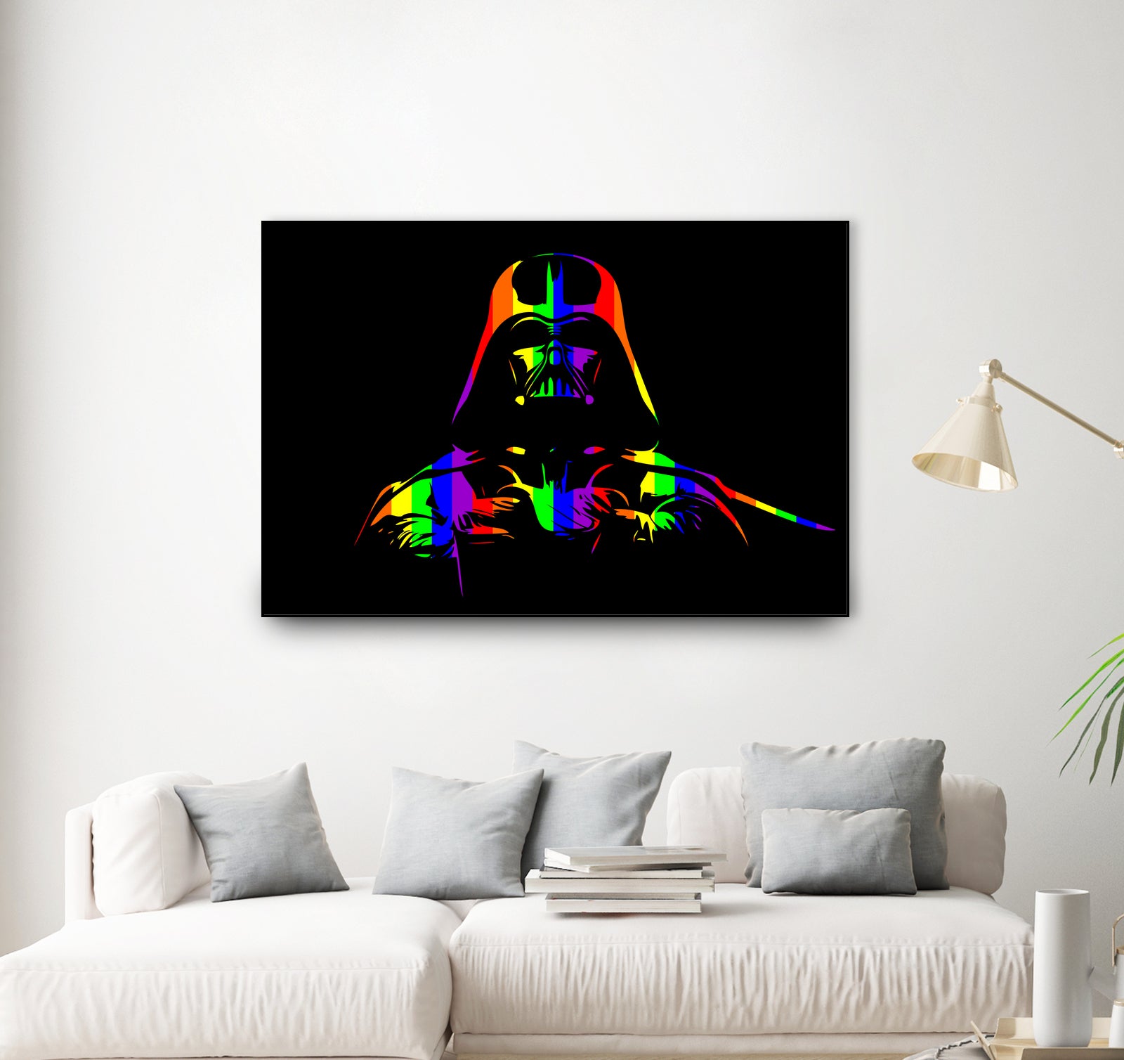 Gay Pride Darth Vader | Pop Art by William Cuccio on GIANT ART - black digital painting