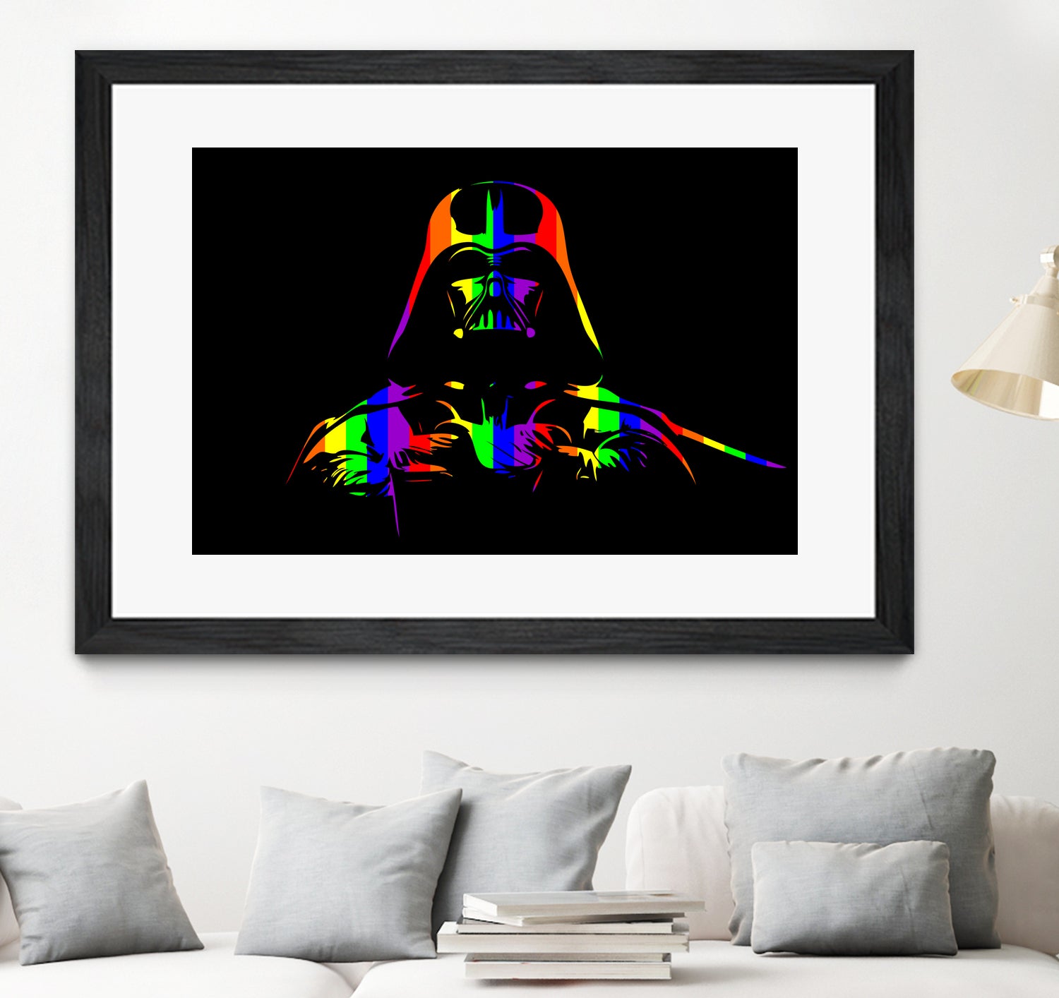 Gay Pride Darth Vader | Pop Art by William Cuccio on GIANT ART - black digital painting