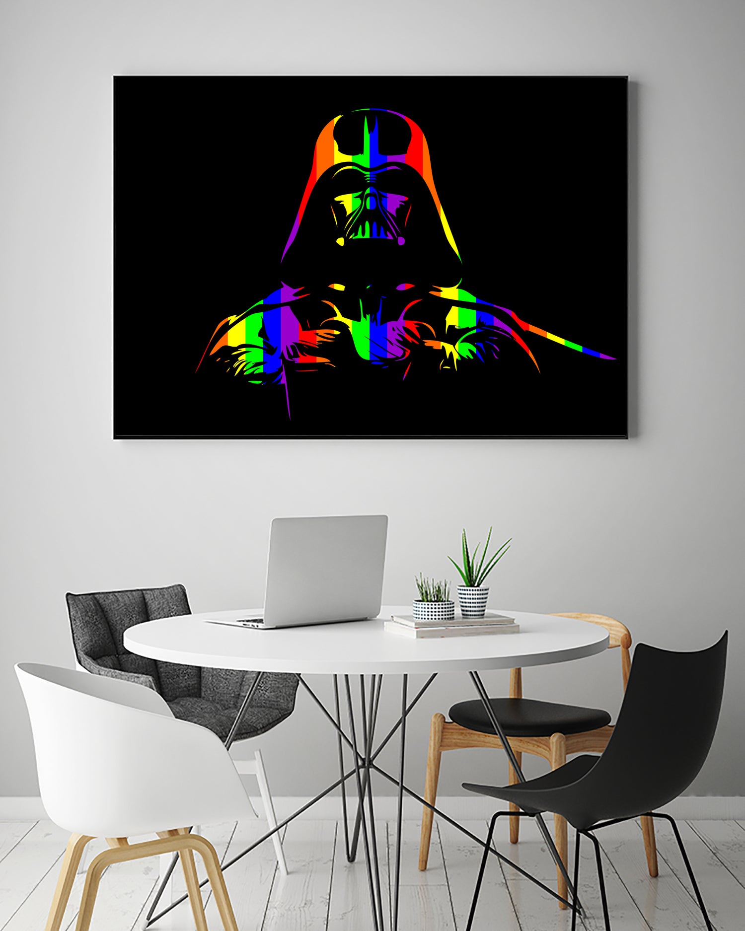 Gay Pride Darth Vader | Pop Art by William Cuccio on GIANT ART - black digital painting