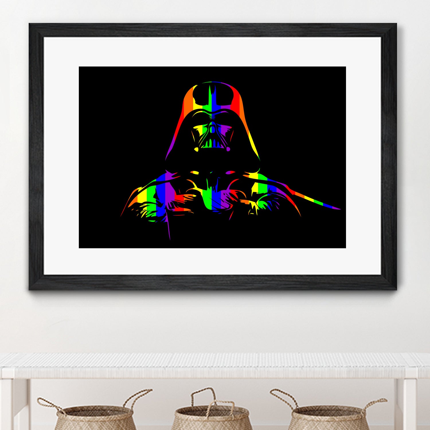 Gay Pride Darth Vader | Pop Art by William Cuccio on GIANT ART - black digital painting