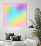 Soft Pastel Rainbow Gradient by Kelsey Lovelle on GIANT ART - blue digital painting