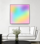 Soft Pastel Rainbow Gradient by Kelsey Lovelle on GIANT ART - blue digital painting