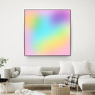 Soft Pastel Rainbow Gradient by Kelsey Lovelle on GIANT ART - blue digital painting