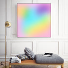 Soft Pastel Rainbow Gradient by Kelsey Lovelle on GIANT ART - blue digital painting