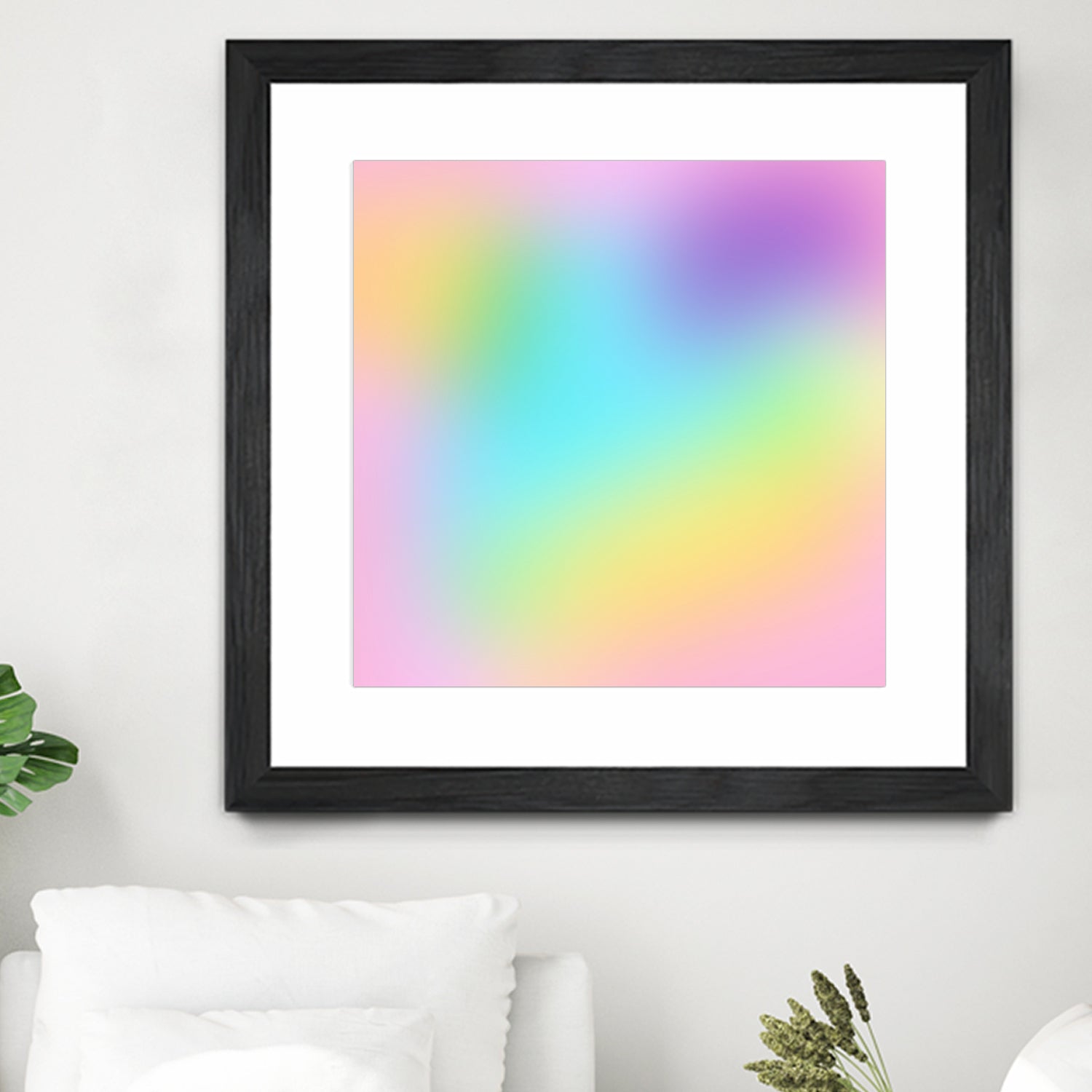 Soft Pastel Rainbow Gradient by Kelsey Lovelle on GIANT ART - blue digital painting