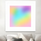 Soft Pastel Rainbow Gradient by Kelsey Lovelle on GIANT ART - blue digital painting