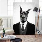 Black dog portrait ... by Menelaos Trompoukis on GIANT ART - white digital painting