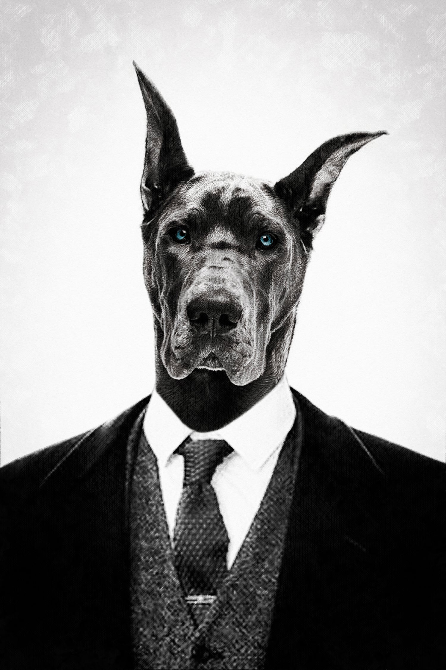 Black dog portrait ... by Menelaos Trompoukis on GIANT ART - white digital painting