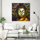 Lord Buddha by Neeraj Mrs Parswal on GIANT ART - brown mixed media