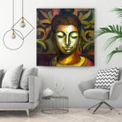 Lord Buddha by Neeraj Mrs Parswal on GIANT ART - brown mixed media