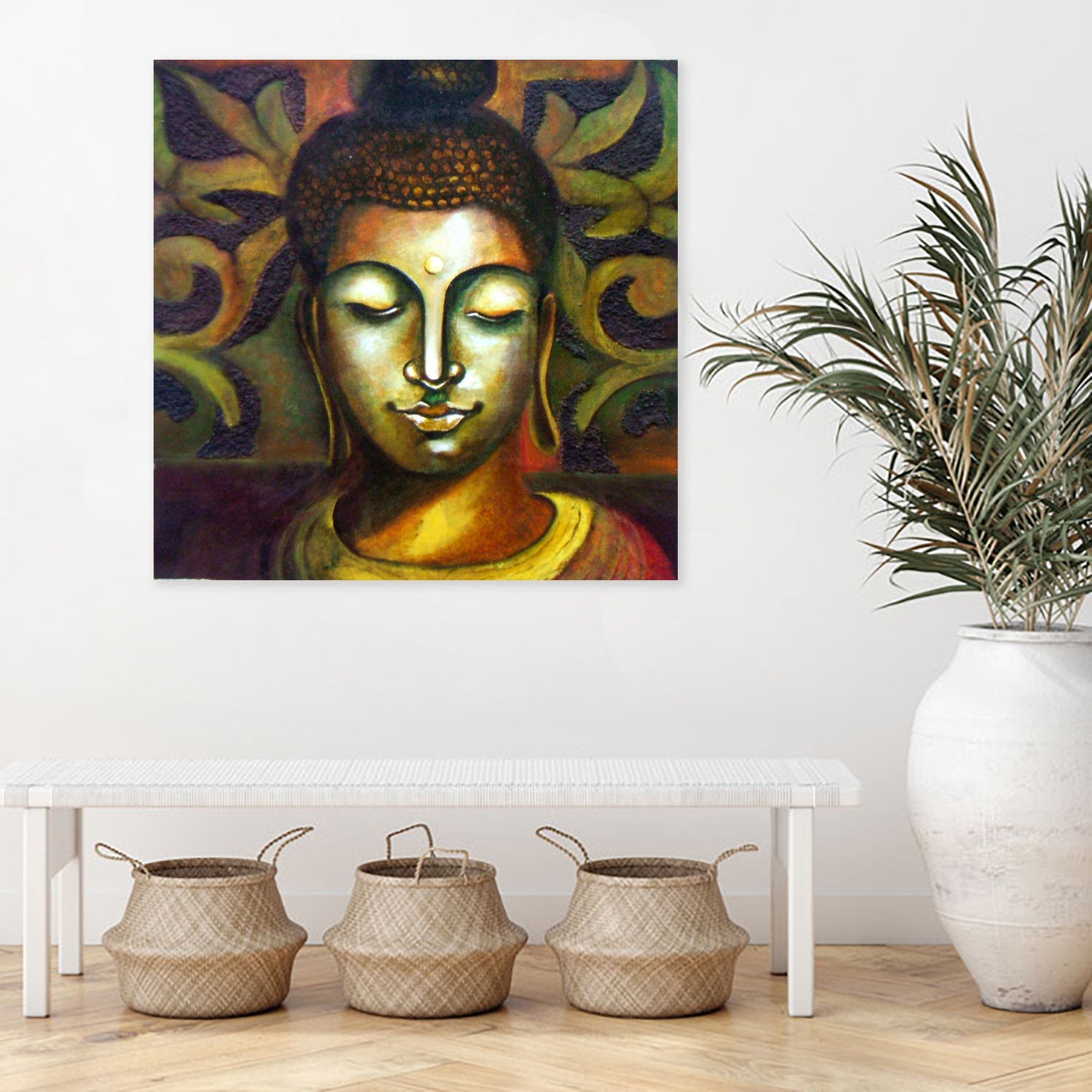 Lord Buddha by Neeraj Mrs Parswal on GIANT ART - brown mixed media