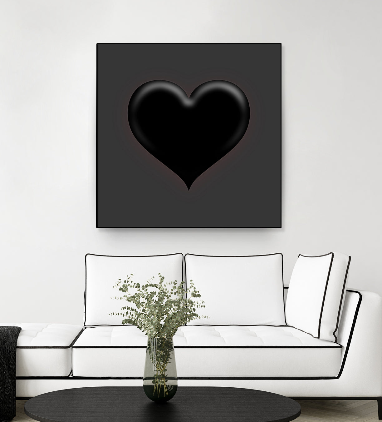 Black Heart Emoji by William Cuccio on GIANT ART - black digital painting