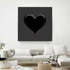 Black Heart Emoji by William Cuccio on GIANT ART - black digital painting