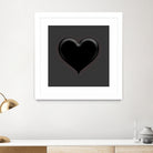 Black Heart Emoji by William Cuccio on GIANT ART - black digital painting