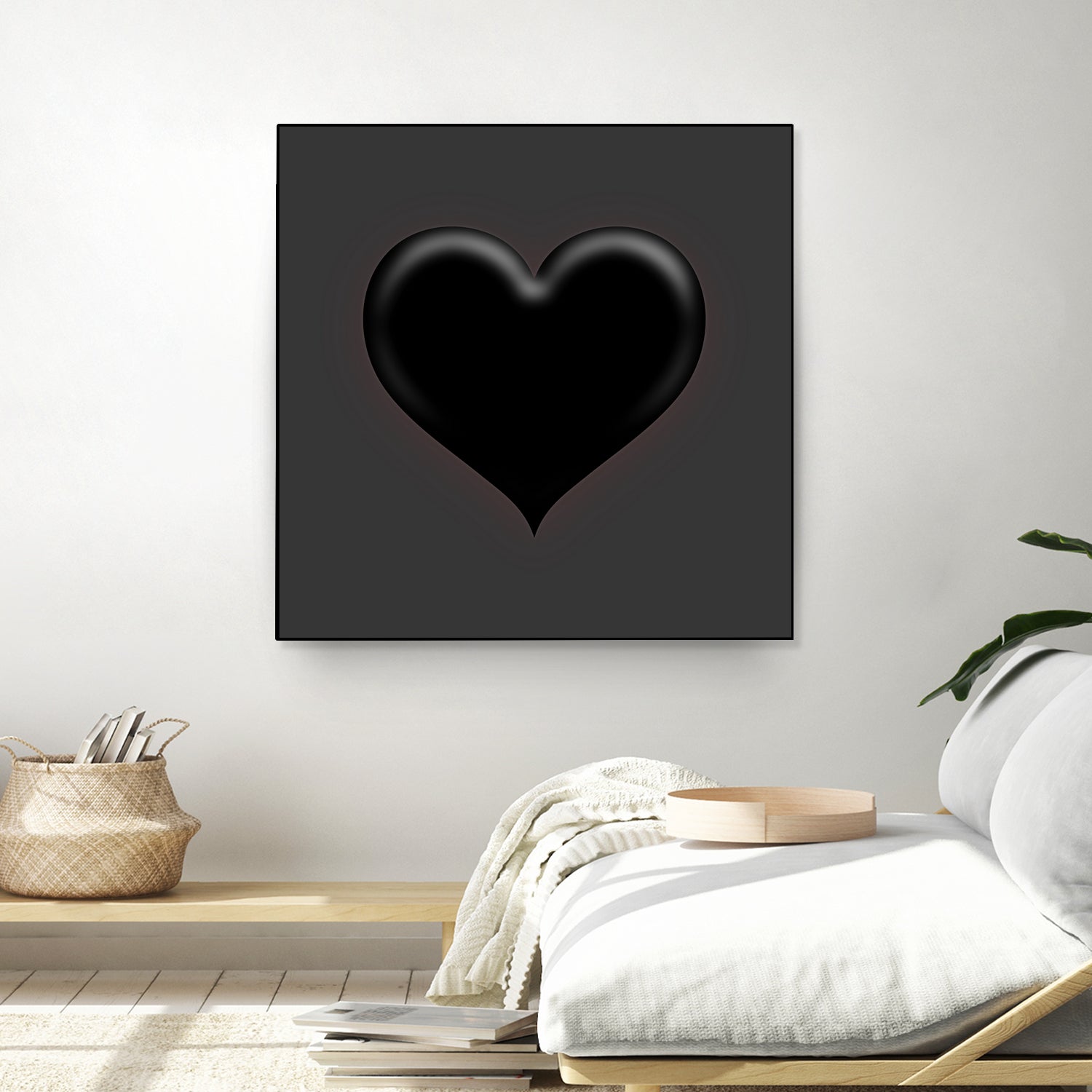 Black Heart Emoji by William Cuccio on GIANT ART - black digital painting