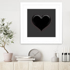 Black Heart Emoji by William Cuccio on GIANT ART - black digital painting