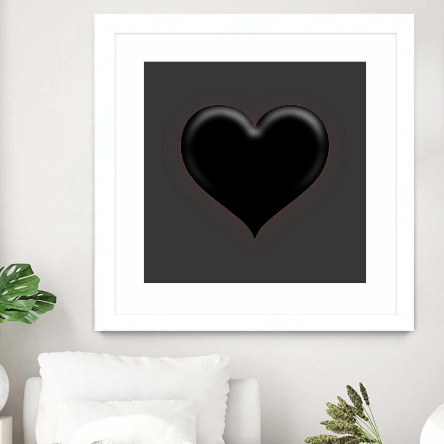 Black Heart Emoji by William Cuccio on GIANT ART - black digital painting