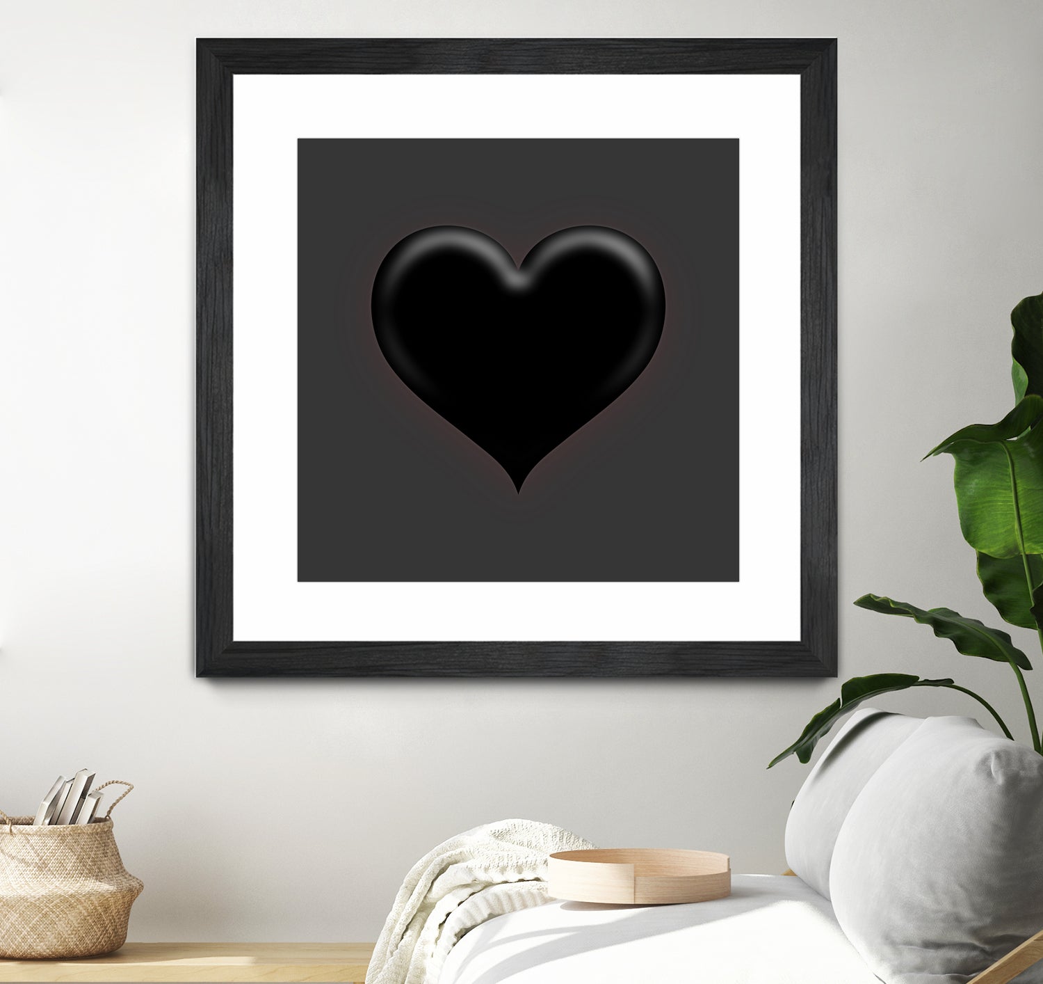 Black Heart Emoji by William Cuccio on GIANT ART - black digital painting