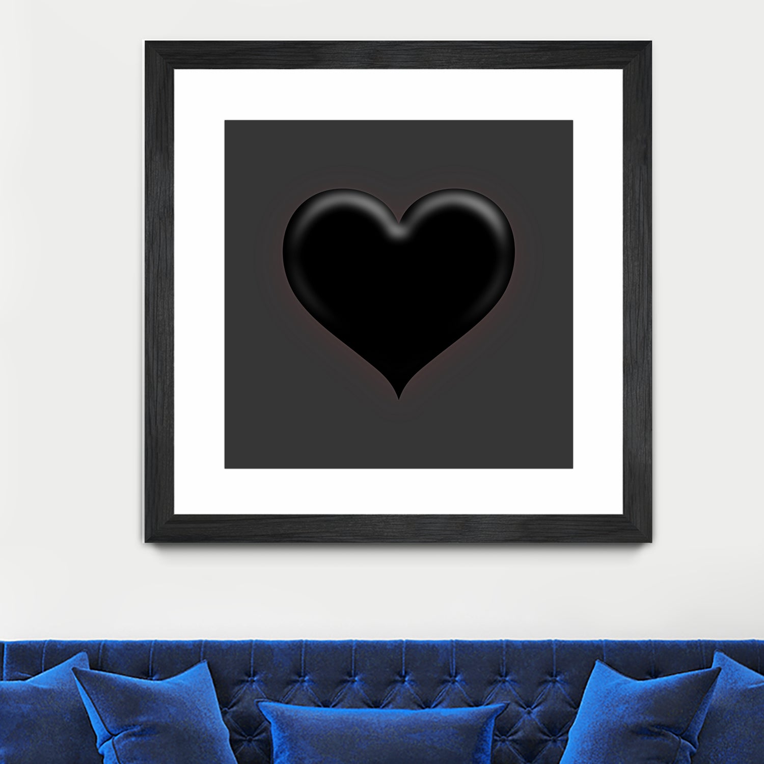 Black Heart Emoji by William Cuccio on GIANT ART - black digital painting