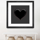 Black Heart Emoji by William Cuccio on GIANT ART - black digital painting