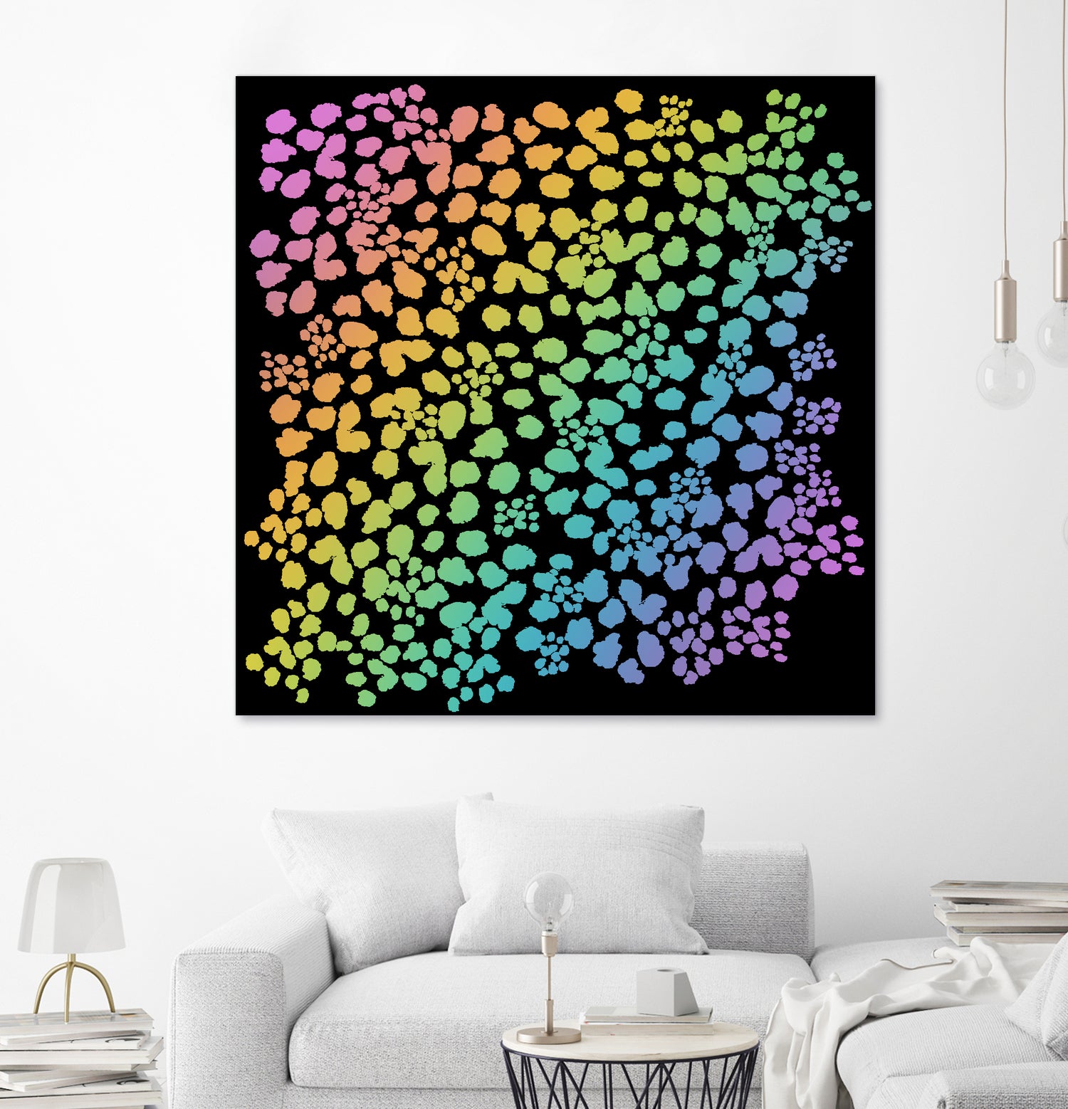 Rainbow Abstract Animal Print by Kelsey Lovelle on GIANT ART - green digital painting