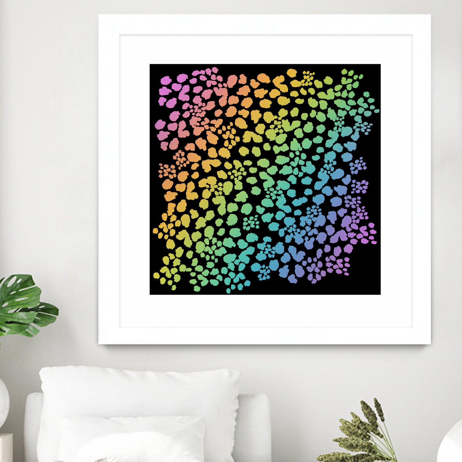 Rainbow Abstract Animal Print by Kelsey Lovelle on GIANT ART - green digital painting