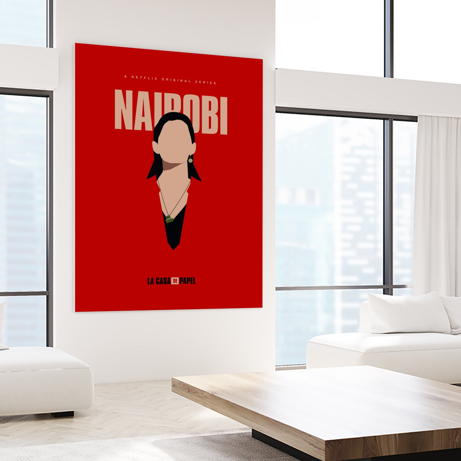 Nairobi art print by Megenta Studio on GIANT ART - red photo illustration