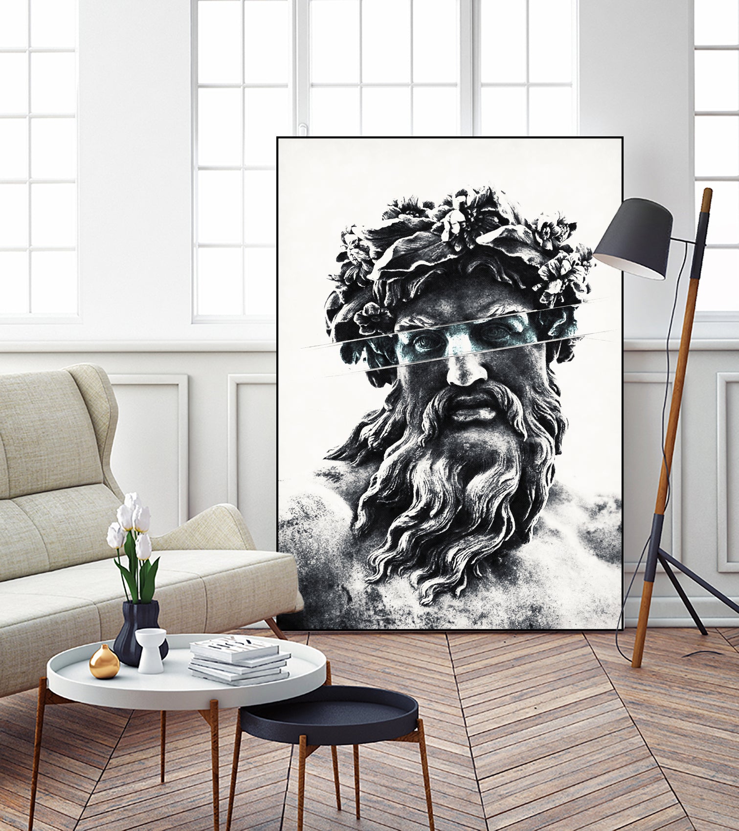 Zeus the king of gods by Menelaos Trompoukis on GIANT ART - gray digital painting