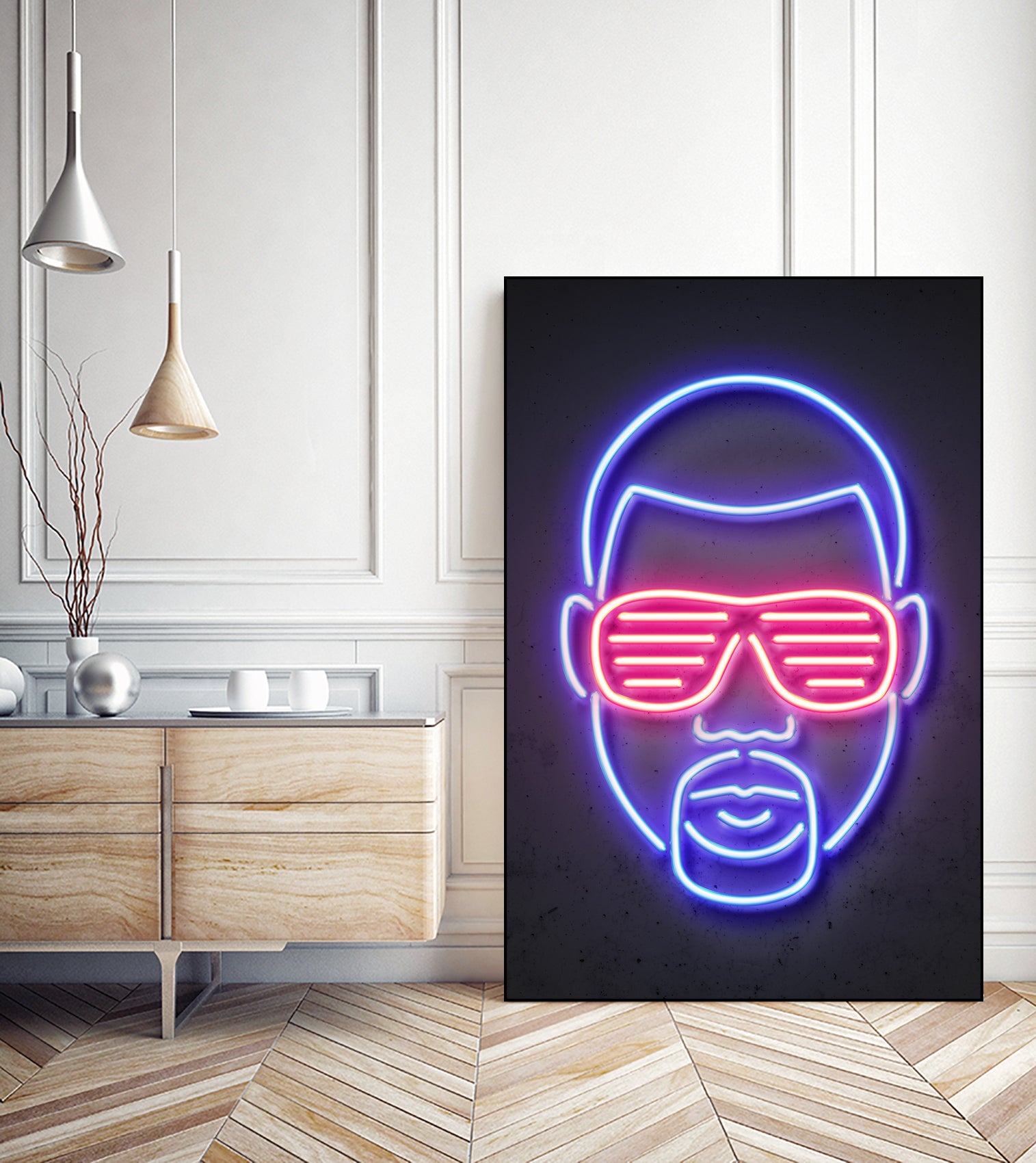 Kanye West by Octavian Mihai Mielu on GIANT ART - blue character design