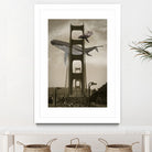 Whale Watching at the Golden Gate Bridge by David Loblaw on GIANT ART - gray photo illustration