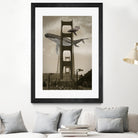 Whale Watching at the Golden Gate Bridge by David Loblaw on GIANT ART - gray photo illustration